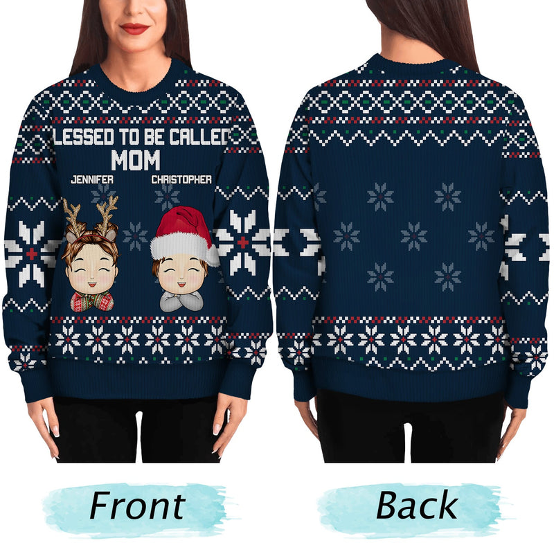 Blessed To Be Called Nana - Christmas, Loving Gift For Mom, Mother, Mama, Grandma, Grandmother - Personalized Unisex Ugly Sweater