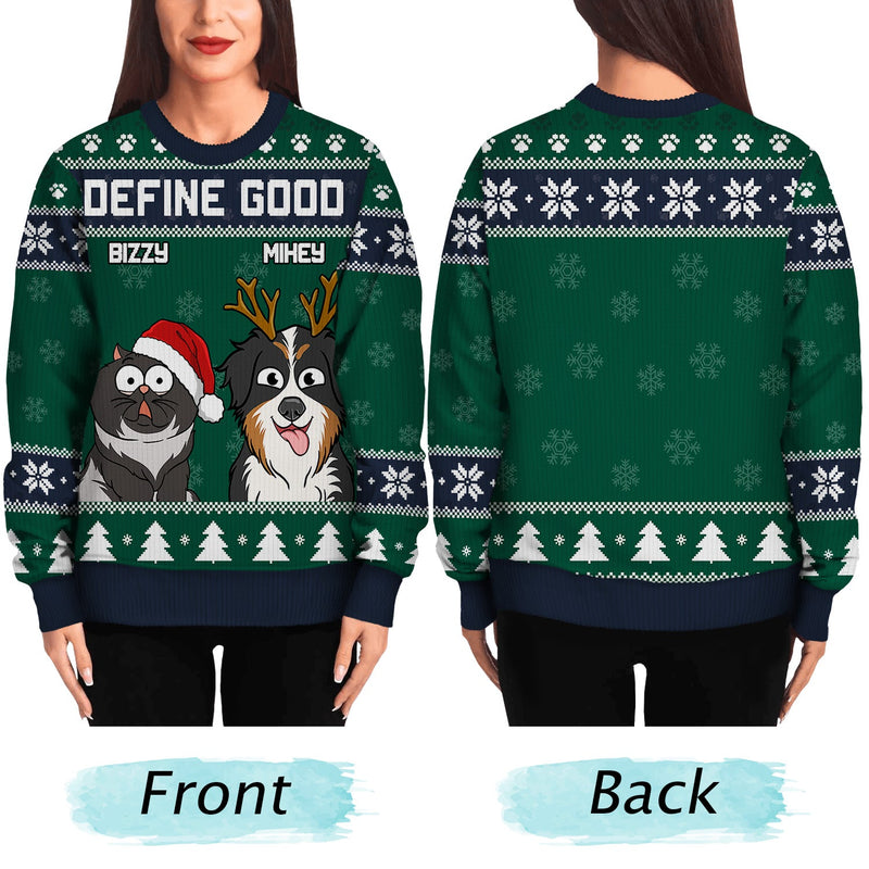 Happy Pawsliday - Christmas Gift For Dog Lovers, Cat Lovers - Personalized Unisex Ugly Sweater