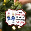 Le plus beau cadeau que nos parents nous ont offert - Cadeaux de Noël pour frères, sœurs, frères et sœurs - Décoration en bois médaillon personnalisée