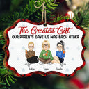 Le plus beau cadeau que nos parents nous ont offert - Cadeaux de Noël pour frères, sœurs, frères et sœurs - Décoration en bois médaillon personnalisée