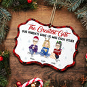 Le plus beau cadeau que nos parents nous ont offert - Cadeaux de Noël pour frères, sœurs, frères et sœurs - Décoration en bois médaillon personnalisée