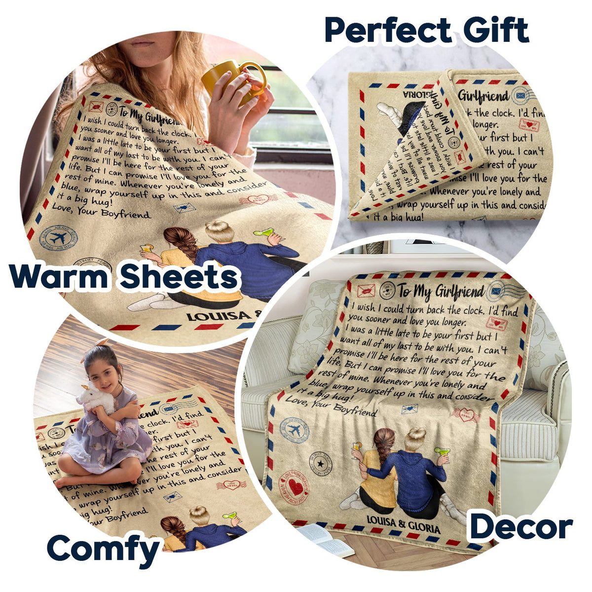 Turn Back The Clock - Gift For Couples, Husband, Wife, Family - Personalized Fleece Blanket