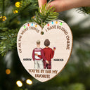 Of All The Weird Things Backside - Christmas Gift For Couples, Husband, Wife - Personalized Custom Shaped Wooden Ornament