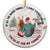 Of All The Weird Things - Christmas Gift For Couples, Husband, Wife - Personalized Circle Ceramic Ornament