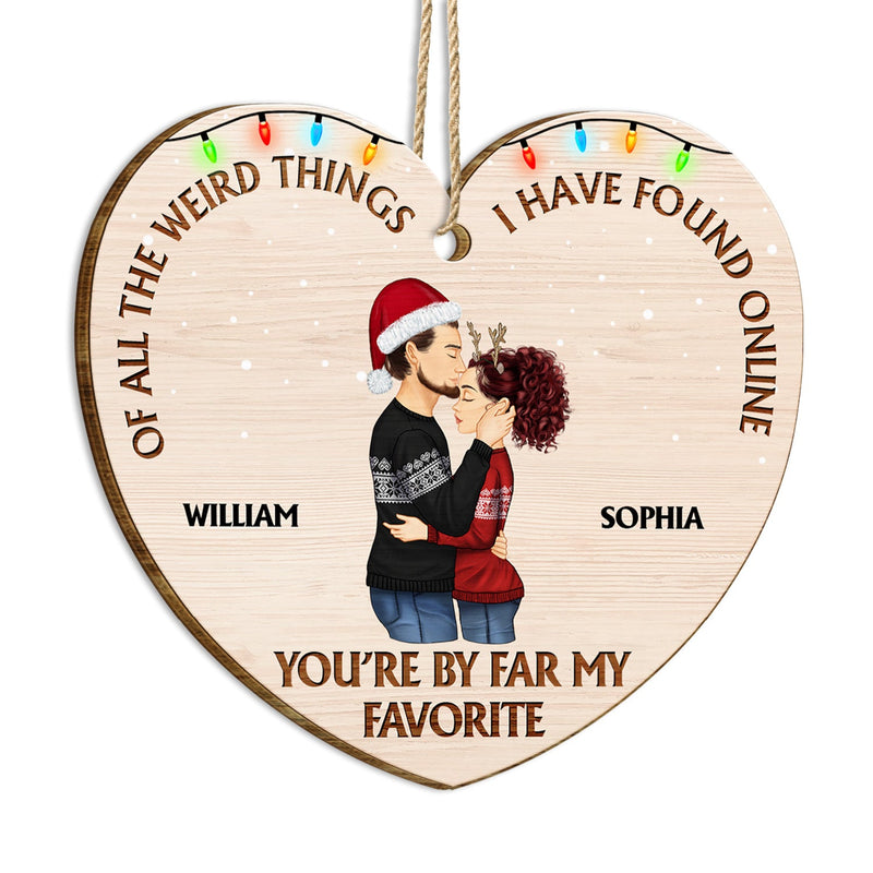 De toutes les choses étranges - Cadeau d'anniversaire, de Noël pour couples, mari, femme - Décoration en bois personnalisée