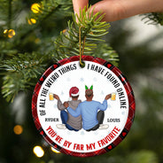 De toutes les choses étranges - Cadeau de Noël affectueux pour couples, mari, femme - Ornement en céramique rond personnalisé