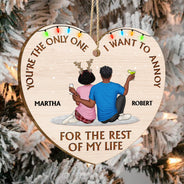 You're The Only One - Christmas Gift For Couples, Husband, Wife - Personalized Custom Shaped Wooden Ornament