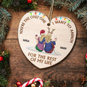You're The Only One - Christmas Gift For Couples, Husband, Wife - Personalized Custom Shaped Wooden Ornament