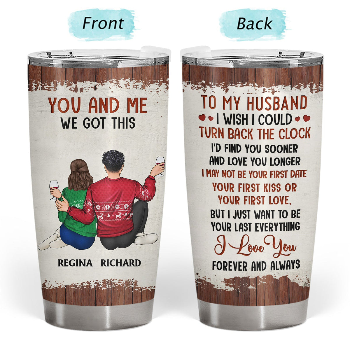 I Wish I Could Turn Back The Clock - Anniversary, Loving Gift For Couples, Husband, Wife - Personalized Tumbler
