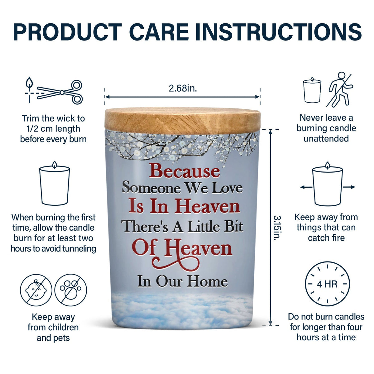 Custom Photo Continue To Light Up The World - Memorial Gift For Family, Friends, Siblings - Personalized Scented Candle With Wooden Lid