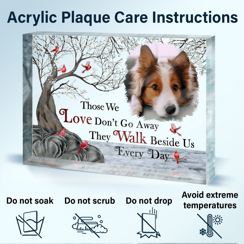 Custom Photo The Loss Is Immeasurable - Memorial Gift For Family, Friends, Siblings, Dog Lovers, Cat Lovers - Personalized Rectangle Shaped Acrylic Plaque