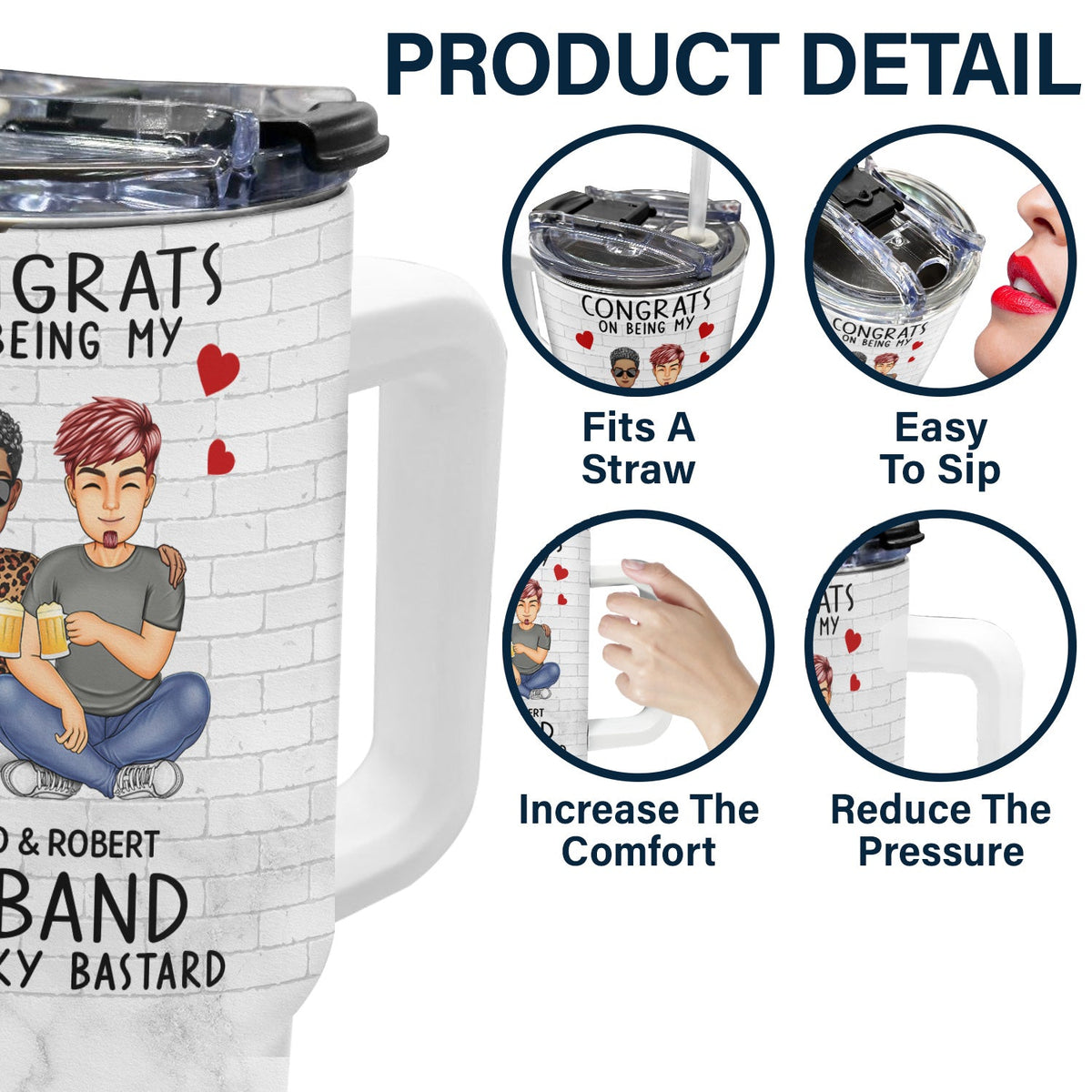 Congrats On Being My Husband And Wife - Gift For Couples - Personalize ...