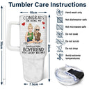 Congrats On Being My Husband And Wife - Gift For Couples - Personalized 40oz Tumbler With Straw