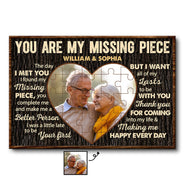 Photo personnalisée « Tu es ma pièce manquante » – Cadeau d'anniversaire pour couple – Affiche personnalisée