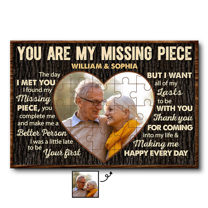 Custom Photo You Are My Missing Piece - Anniversary Gift For Couples - Personalized Poster