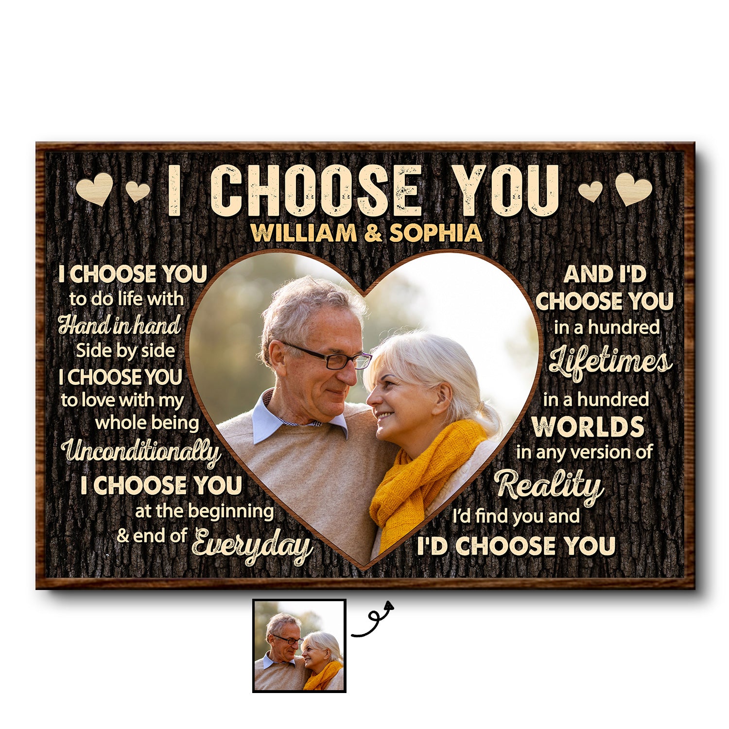 Custom Photo I Choose You - Anniversary Gift For Couples - Personalized Poster