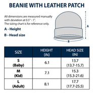 Amoureux des chiens protégés par - Cadeau pour bébé - Bonnet personnalisé avec patch en cuir