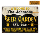 Beer Garden Memories Are Made Custom Classic Metal Signs, Beer Garden Bar, Beer Garden Decorating Ideas