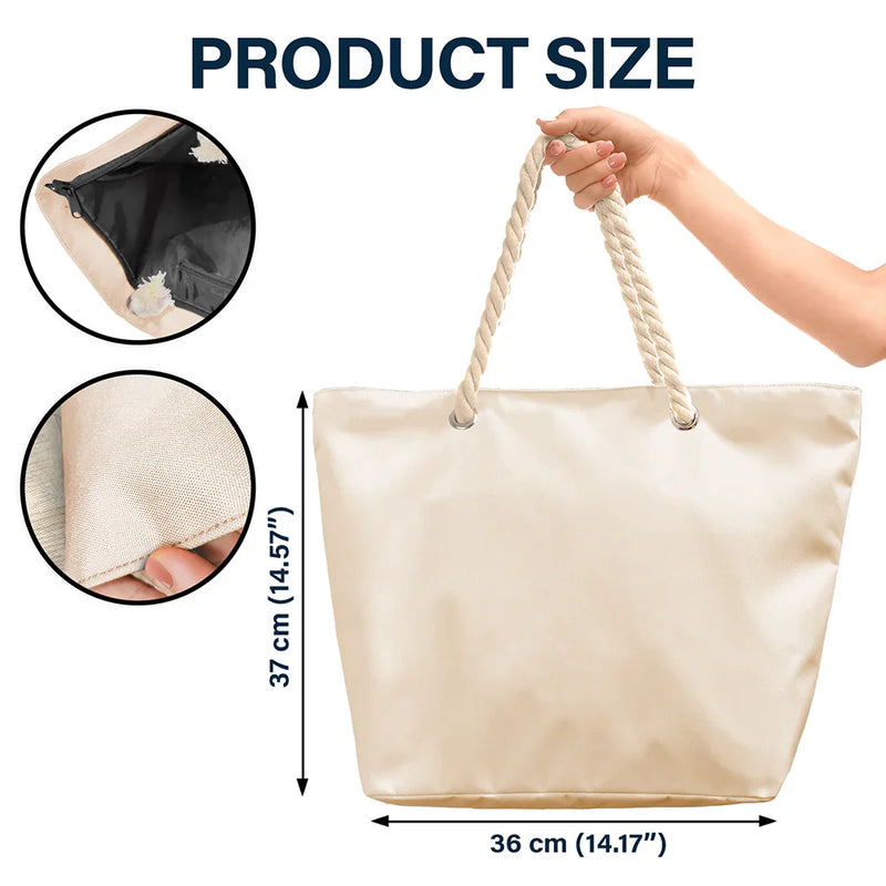 Gift For Yourself,Gift For Women,Gift For Mother,Gift For Grandma,Love,Summer - Toile De Jouy World Full Of Grandmas - Personalized Beach Bag