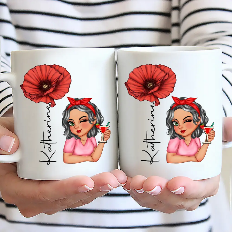 Birth Month Flowers Woman Bloom Where You're Planted - Personalized Mug