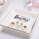 Birth Flower If Besties Were Flowers I'd Pick You - Personalized Ring Dish