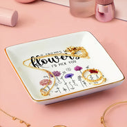 Birth Flower If Besties Were Flowers I'd Pick You - Personalized Ring Dish