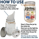 Turban Besties For Life Because Of You I Laugh A Little Harder - Personalized Mason Jar Light