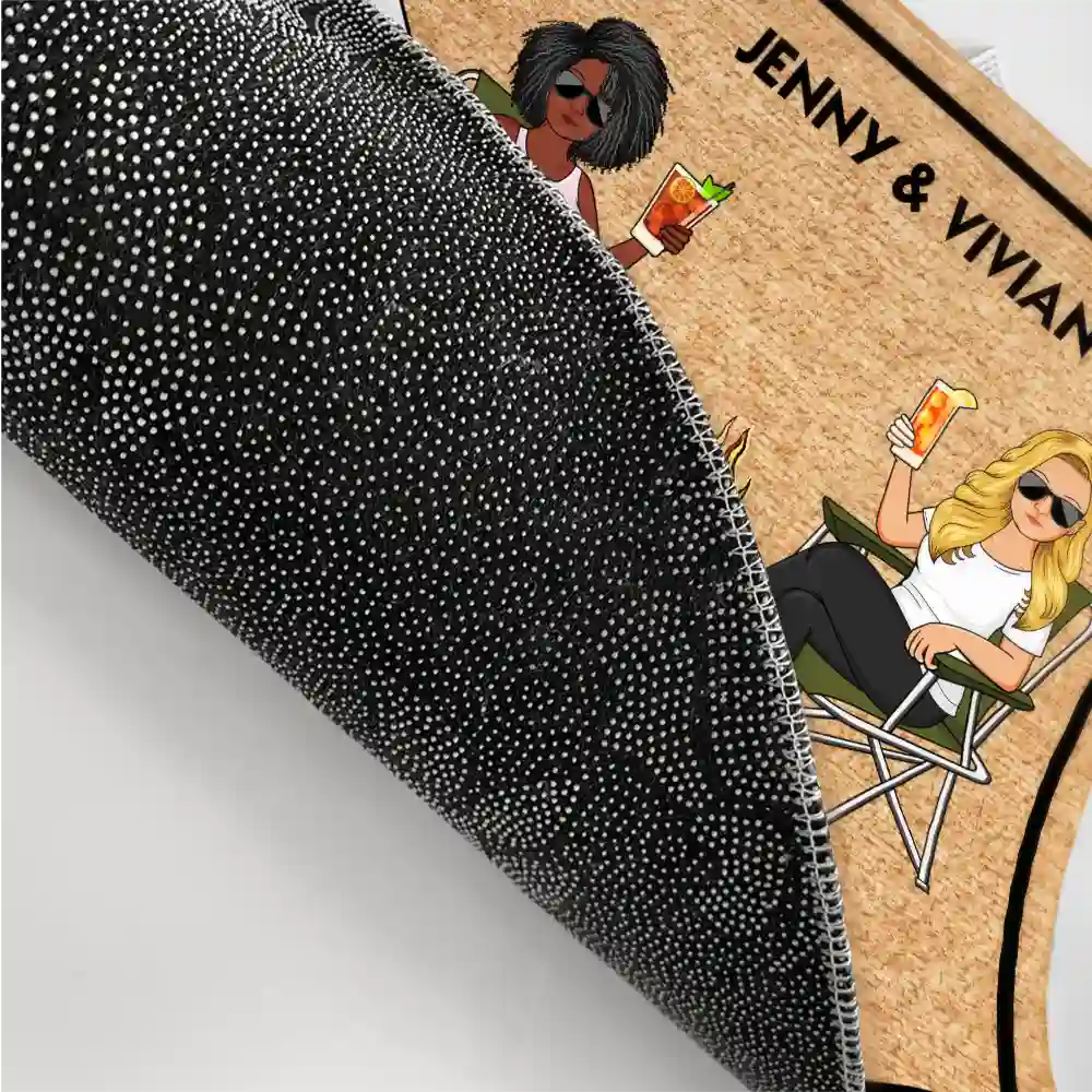 Paillasson personnalisé pour couple en camping : la maison est là où nous nous garons 