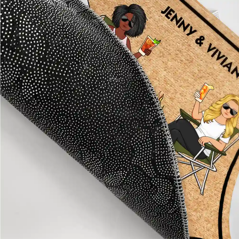 Paillasson personnalisé pour couple en camping : la maison est là où nous nous garons 