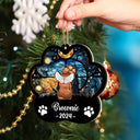 Memorial Dog Cat Sunflower - Personalized 2-Layered Mix Ornament