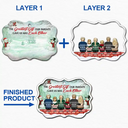 Le plus beau cadeau que nos parents nous ont offert, version verte pour frères et sœurs - Décoration en bois personnalisée à 2 couches 