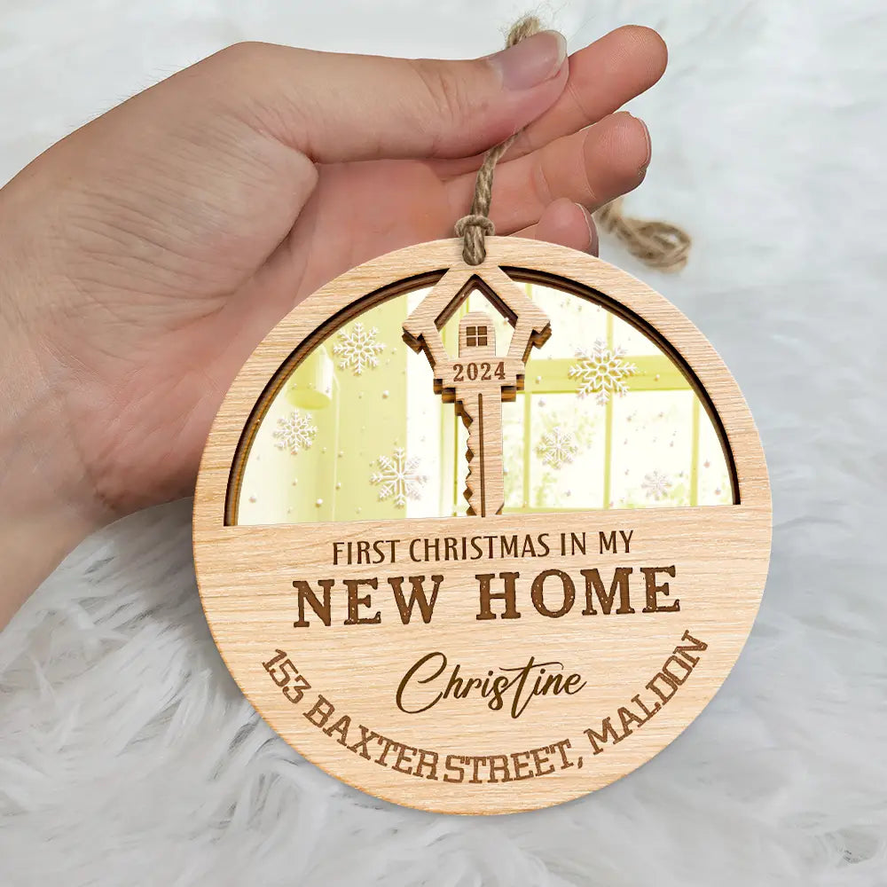 First Christmas In My New Home - Personalized Mirror Ornament