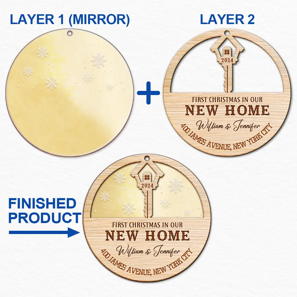 First Christmas In My New Home - Personalized Mirror Ornament