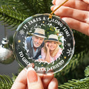 Gift For Bestie, Gifts For Colleagues - Custom Photo It Takes A Long Time To Grow An Old Friend Christmas - Personalized Circle Glass Ornament