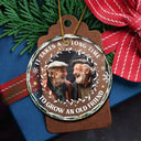 Gift For Bestie, Gifts For Colleagues - Custom Photo It Takes A Long Time To Grow An Old Friend Christmas - Personalized Circle Glass Ornament