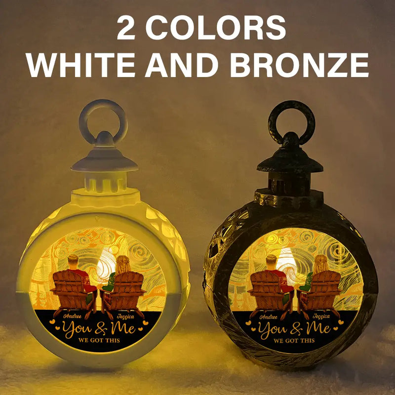 Gift For Couples - You And Me We Got This Back Couple - Personalized Candlelight Lantern Ornament