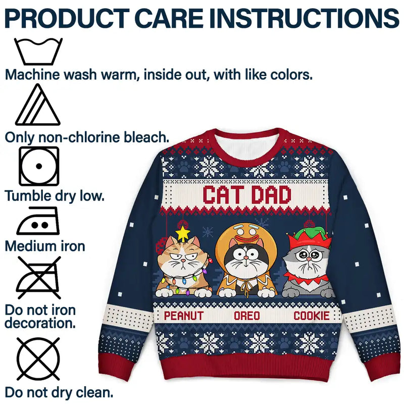 Pet Lovers - Christmas Funny Cat Mom Pet Lover Dog Person - Personalized Unisex Ugly Sweater