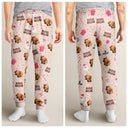 Pet Lovers - Custom Photo Dog Cat Mom Cute Pinky Girly Gift - Personalized Pajama Pants