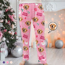 Pet Lovers - Custom Photo Dog Cat Mom Cute Pinky Girly Gift - Personalized Pajama Pants