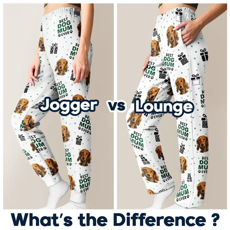 Pet Lovers - Custom Photo Christmas Gift Best Dog Cat Dad Mom Ever - Personalized Pajama Pants