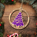 Family - Christmas Tree Family Where Life Begins And Love Never Ends - Personalized Custom Shaped Wooden Ornament