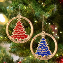 Family - Christmas Tree Family Where Life Begins And Love Never Ends - Personalized Custom Shaped Wooden Ornament
