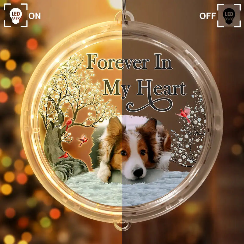 Memorial - Custom Photo Memorial Although You Cannot See Me - Personalized LED Pendant Light