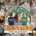 Family - There Is No Greater Gift Than Sisters Family Besties - Personalized 2-Layered Wooden Ornament