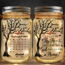 Memorial - Calendar Memorial A Limb Has Fallen From The Family Tree - Personalized Mason Jar Light