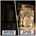 Memorial - Calendar Memorial A Limb Has Fallen From The Family Tree - Personalized Mason Jar Light