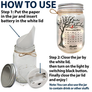 Memorial - Calendar Memorial A Limb Has Fallen From The Family Tree - Personalized Mason Jar Light