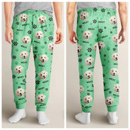 Pet Lovers, Dog Lovers, Cat Lovers - Custom Photo Name Best Cat Mom Dog Pet Lover - Personalized Pajama Pants