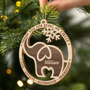 Gift For Sisters, Gift For Bestie, Gift For Women - Elephant Friendship Sisterhood Sisters Besties Keepsake - Personalized Wooden Cutout Ornament