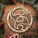 Gift For Sisters, Gift For Bestie, Gift For Women - Elephant Friendship Sisterhood Sisters Besties Keepsake - Personalized Wooden Cutout Ornament
